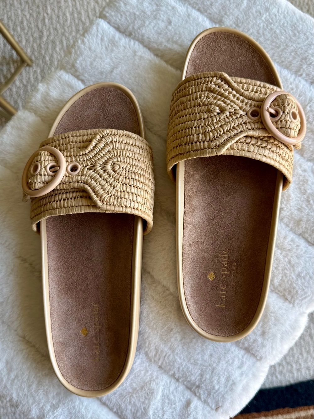 Kate Spade Michelle Woven Slide Sandals Women's Size 7.5